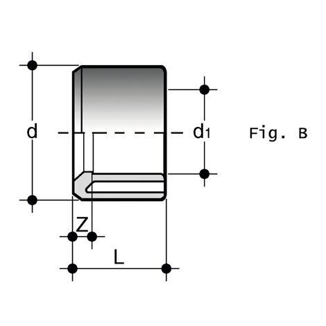 Кольцо переходное ХПВХ d 63x40 PN16 FIP Corzan DIC063040 Кольцо переходное ХПВХ d 63x40 PN16 FIP Corzan DIC063040
